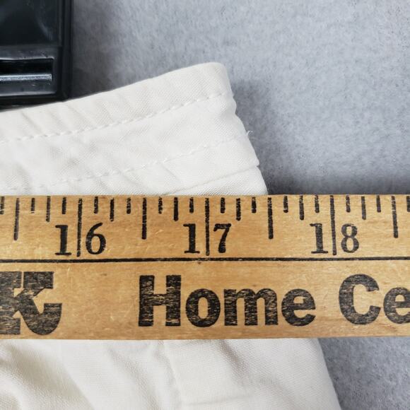 Coldwater Creek Size 12 Tie Bottom Capri Pants White Blue Paisley Design Beach - Picture 7 of 9